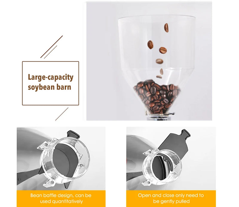 XEOLEO Electric Coffee grinder 200W Espresso coffee grinder Flat whetstone Coffee miller Touch panel Bean crush maker 750g