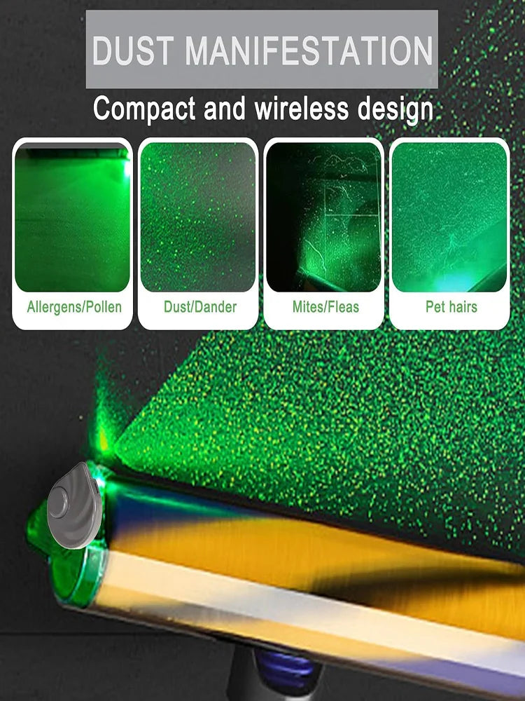 Dust light Green torch Vacuum cleaner Household Universal Dust light Laser light Cleaning and sanitation Pet Hair Vacuum Cleaner