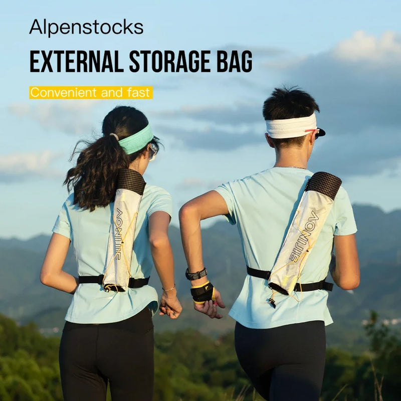 AONIJIE External Trekking Poles Storage Bag Hiking Poles Storage Pouch Easy to Put Take Out Without Shaking for Trail Running