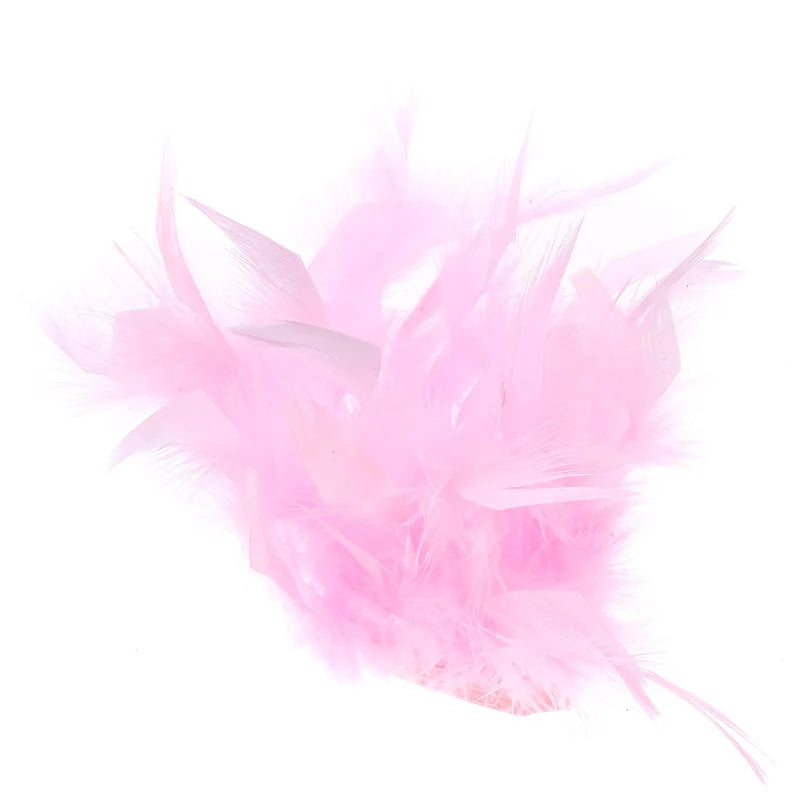 Ostrich Feather Cuff Wrist Sleeve Women Real Fur Ostrich Feather Cuffs Feather Cuff Snap Bracelet Clap On Satin Shirts Elegant