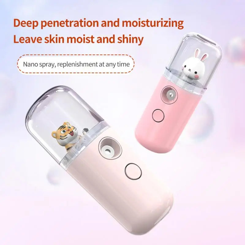 30ml Mini Nano Facial Sprayer USB Nebulizer Face Steamer Beauty Humidifier Portable Face Moisturizing Steamer Skin Care