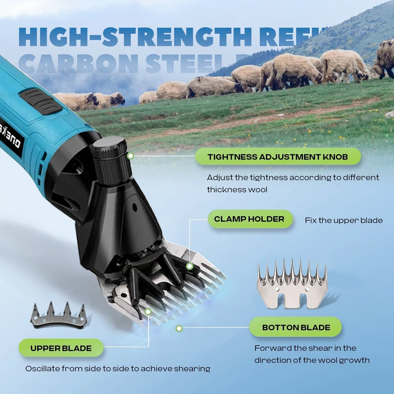 Wireless 6 Speed 13 Teeth Electric Wool Shears Pet Machine Goat Hair Scissors Sheep Shearing Supplies Cut for Makita 18V Battery