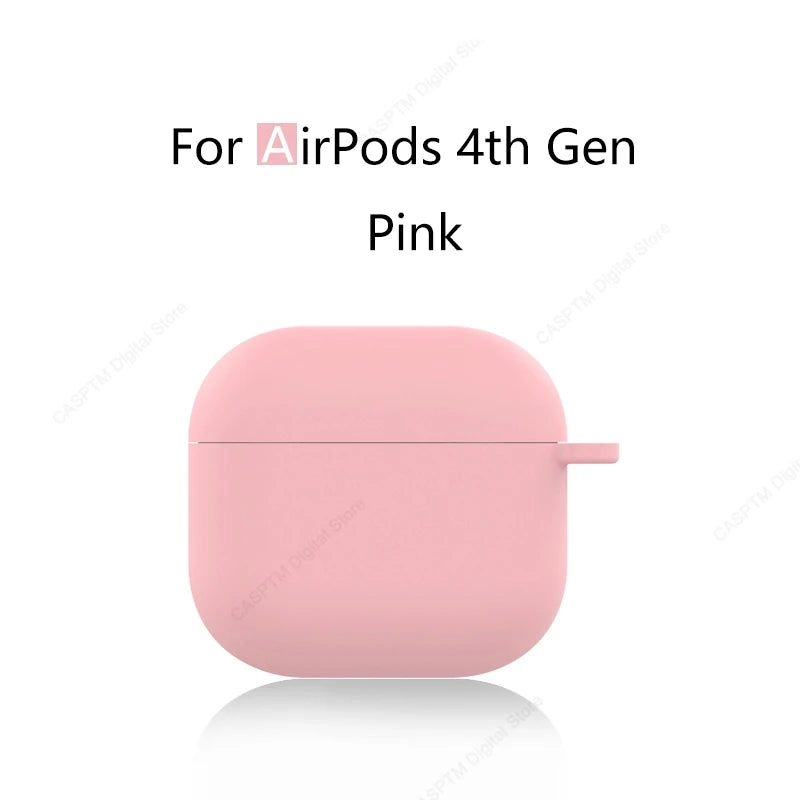 Soft TPU Case For AirPods 4 2024 Silicone Cover For Apple AirPods 4 4th Generation Cases Earphone Protetcive Funda With Hook