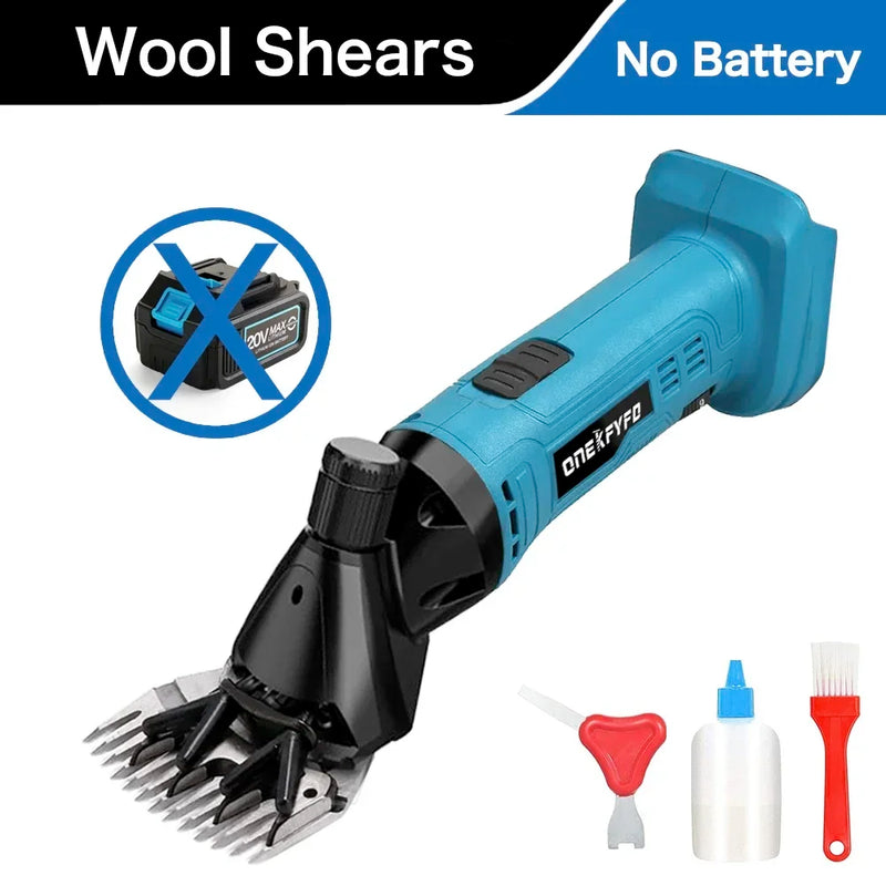 Wireless 6 Speed 13 Teeth Electric Wool Shears Pet Machine Goat Hair Scissors Sheep Shearing Supplies Cut for Makita 18V Battery