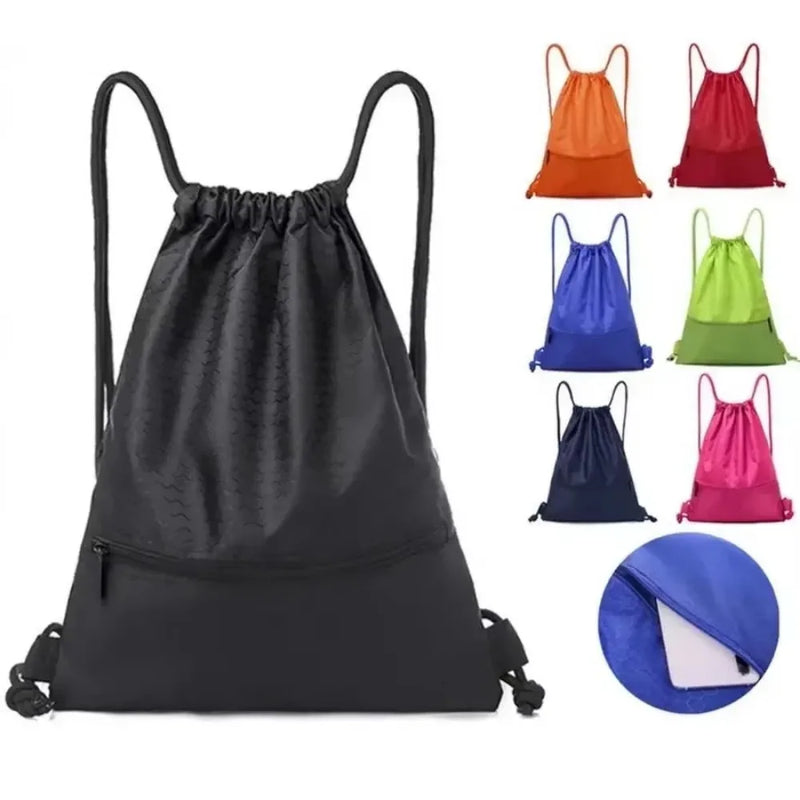 2025 1PC Foldable Waterproof Gym Bag Fitness Backpack Drawstring Shop Pocket Hiking Camping Beach Swimming Men Women Sports Bags