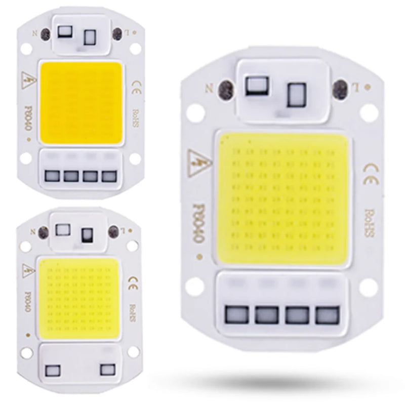 LED COB Chip 20W 30W 50W AC 220V Smart IC No Need Driver LED Lamp Beads  DIY Flood Light Spotlight floodlight outdoor chip light