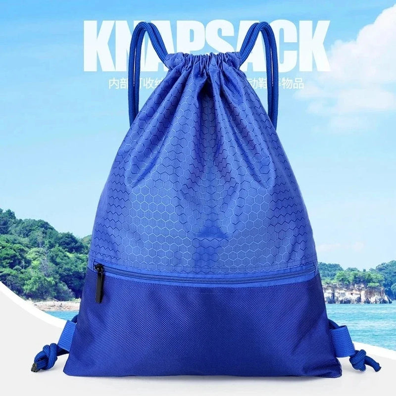 2025 1PC Foldable Waterproof Gym Bag Fitness Backpack Drawstring Shop Pocket Hiking Camping Beach Swimming Men Women Sports Bags