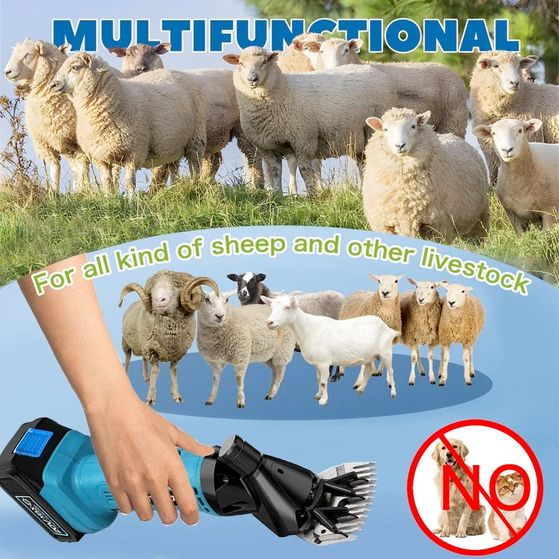 Wireless 6 Speed 13 Teeth Electric Wool Shears Pet Machine Goat Hair Scissors Sheep Shearing Supplies Cut for Makita 18V Battery