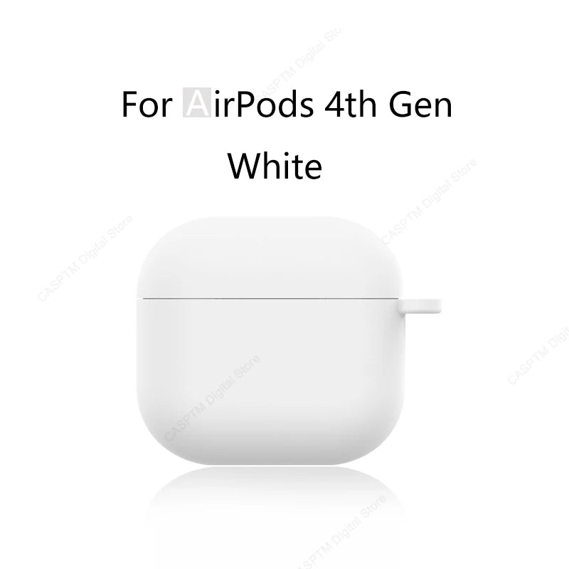 Soft TPU Case For AirPods 4 2024 Silicone Cover For Apple AirPods 4 4th Generation Cases Earphone Protetcive Funda With Hook