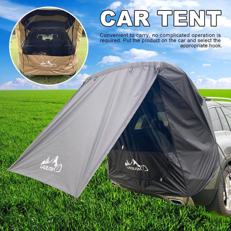 Car SUV Trunk Extension Tent Outdoor Travel Camping Car Tailgate Sunshade Waterproof Tent Awning Tent Car Exterior Accessories