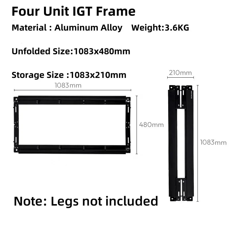 Camping IGT Table Outdoor Lightweight Aluminum Alloy IGT Folding Frame  Portale 2 3 4 Unit Framework Table Cool Camping Gear