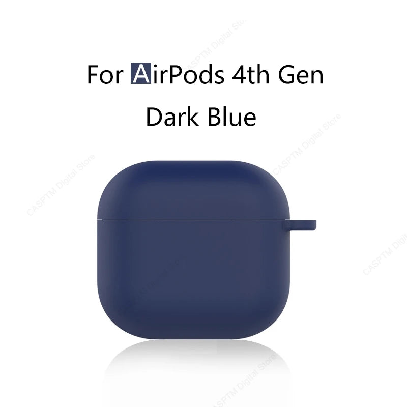 Soft TPU Case For AirPods 4 2024 Silicone Cover For Apple AirPods 4 4th Generation Cases Earphone Protetcive Funda With Hook