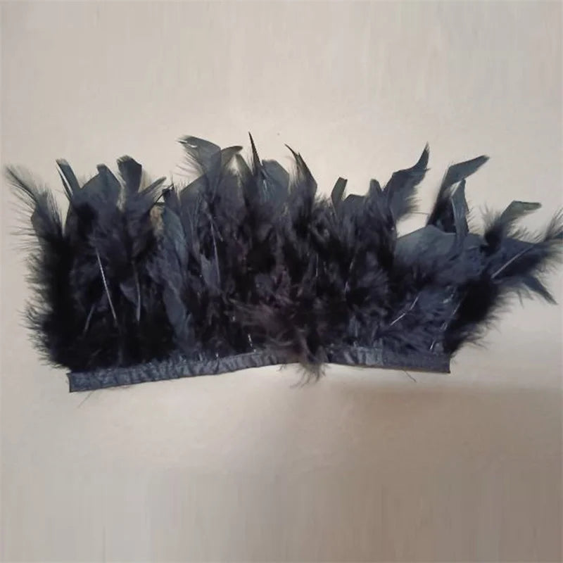 Ostrich Feather Cuff Wrist Sleeve Women Real Fur Ostrich Feather Cuffs Feather Cuff Snap Bracelet Clap On Satin Shirts Elegant