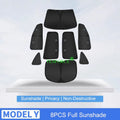 For Tesla Model3/Y 2017-2024 Privacy Sun Shade Custom-Fit with Suction Cup Side Window Sunshade Blind Shading for Camping Hiking