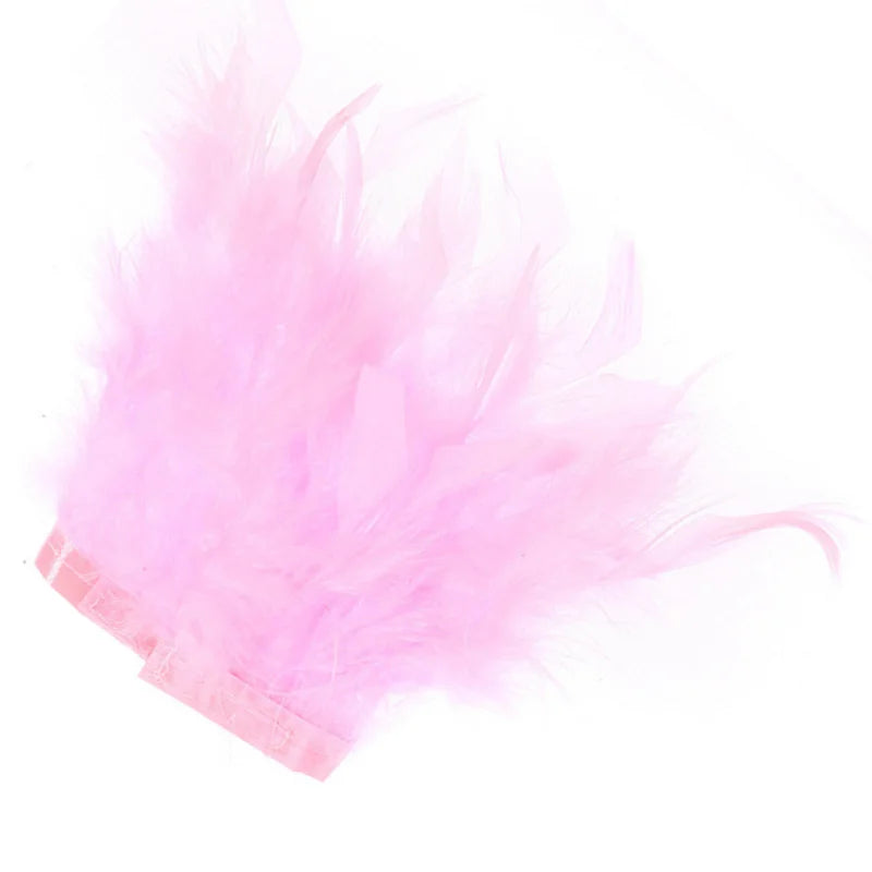 Ostrich Feather Cuff Wrist Sleeve Women Real Fur Ostrich Feather Cuffs Feather Cuff Snap Bracelet Clap On Satin Shirts Elegant