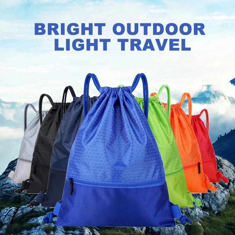 2025 1PC Foldable Waterproof Gym Bag Fitness Backpack Drawstring Shop Pocket Hiking Camping Beach Swimming Men Women Sports Bags